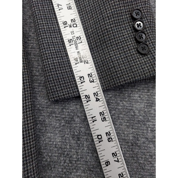 LRL Ralph Lauren Blazer Jacket Men 42 Short Gray Herringbone 2 Button Notch Wool - Picture 11 of 16